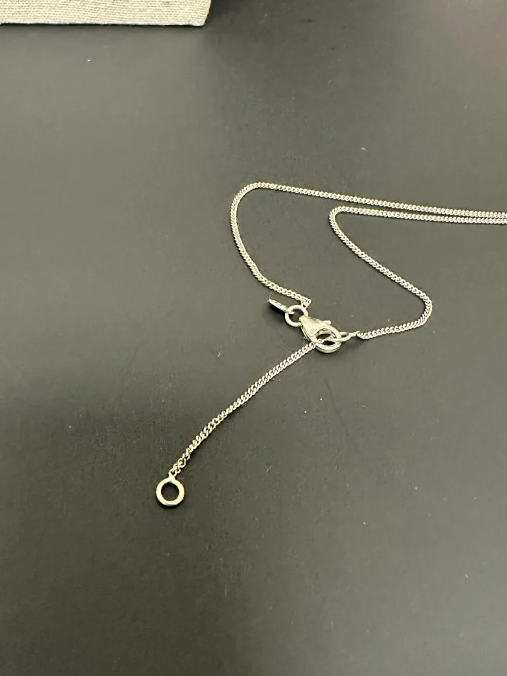 Milor Bronze Italy Necklace Silver Tone Heart Tag Pendant Chain Link 18.5